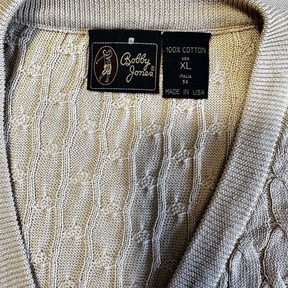 Bobby Jones XL 100% Cotton Vest Outdoors Golf Made in‎ USA - Picture 4 of 6